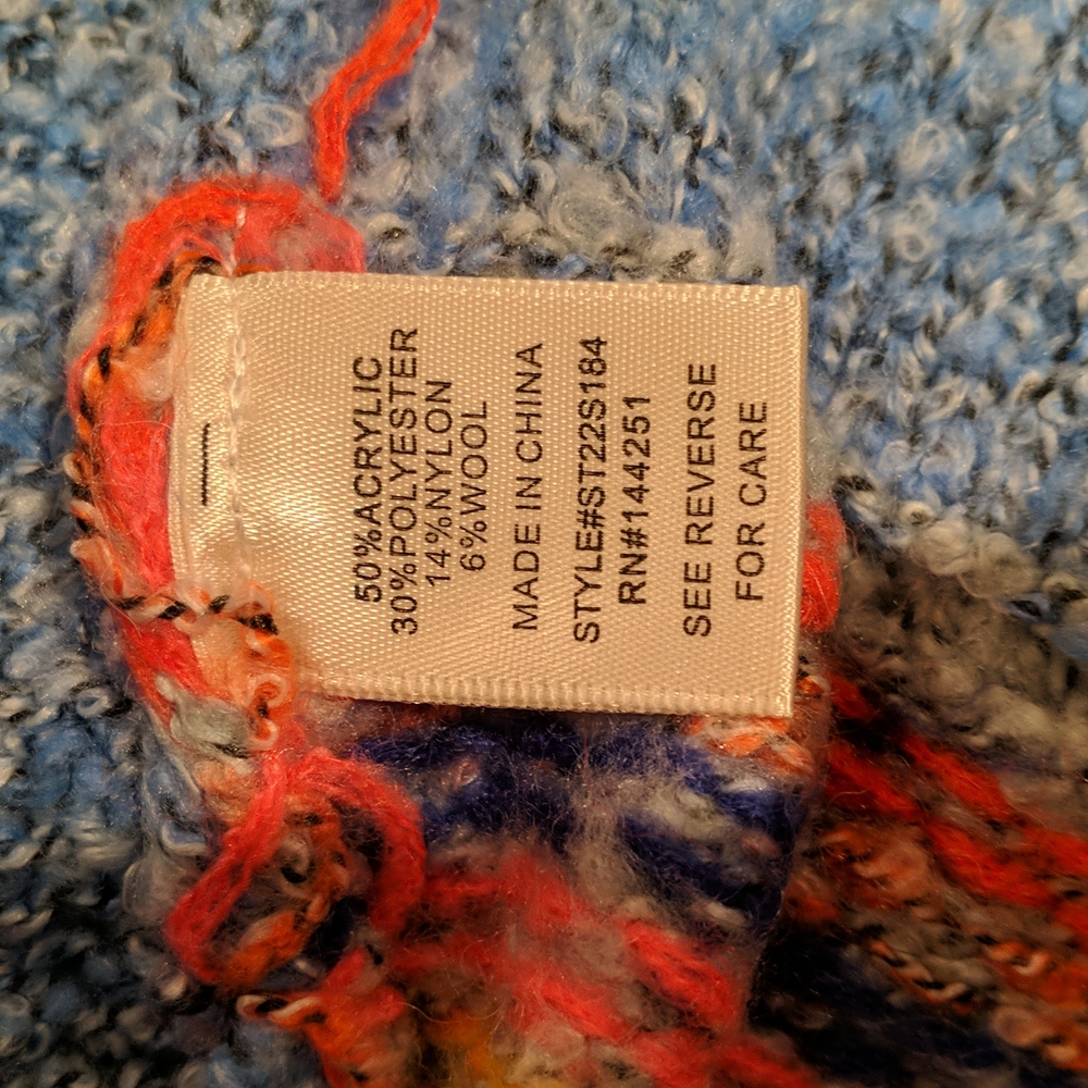 New Sincerely Jules Multicolor Patchwork Sweater - image 6